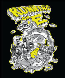 Running on E: Sci-Fi T-Shirt Design