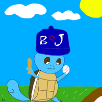 Squirtle as a Blue Jays Baseball Fan