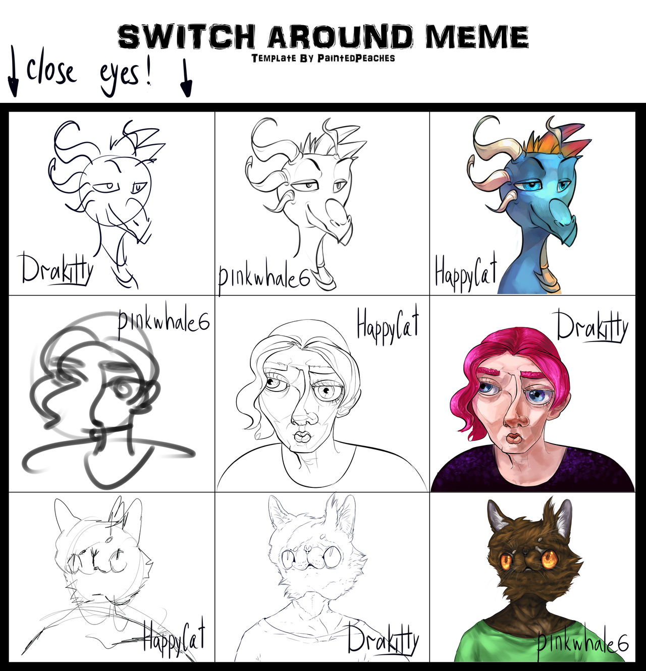 Switch Around Meme (with closed eyes) #1 by pinkwhale6 on DeviantArt