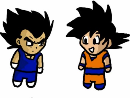 Conversation.Goku and Vegeta .