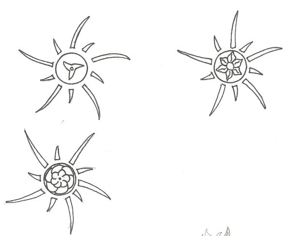 Sun Tattoos set 2