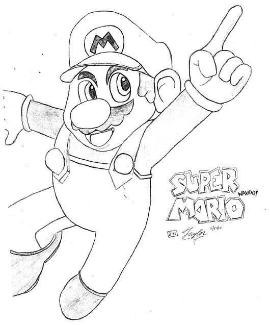 Super Mario drawing by SnacksVideos on DeviantArt
