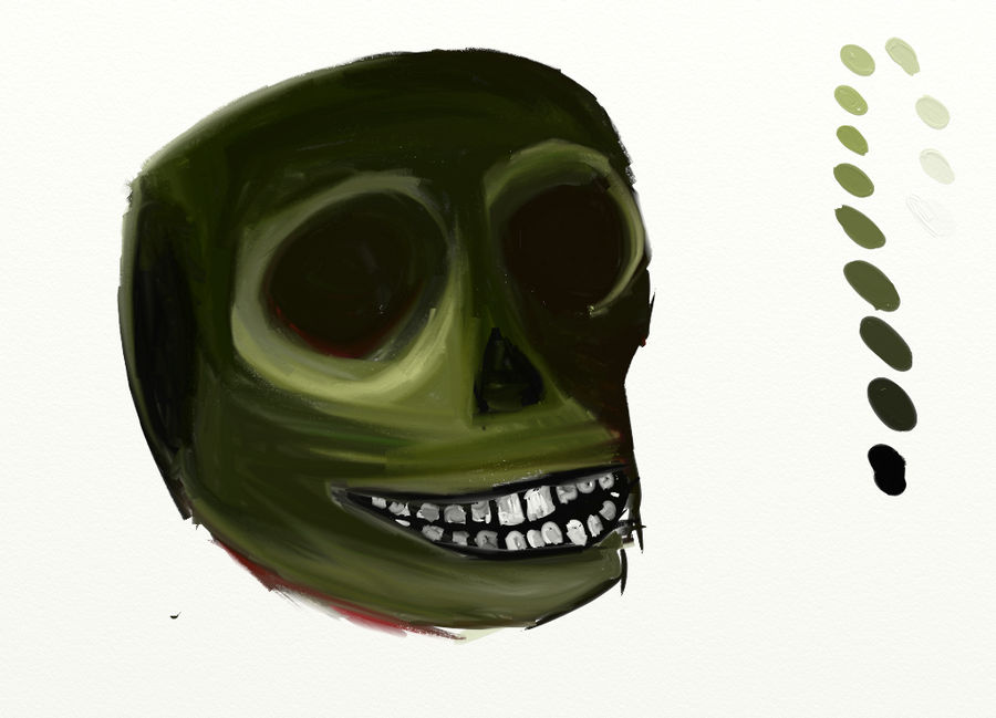 mossy skull