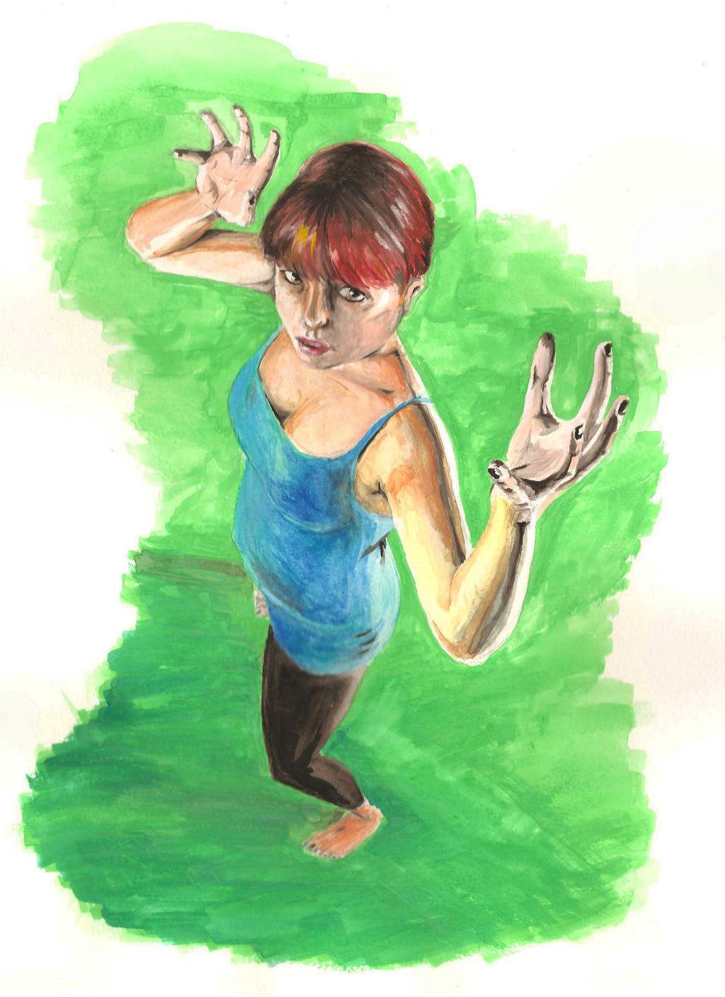 Watercolor/Foreshortening Practice