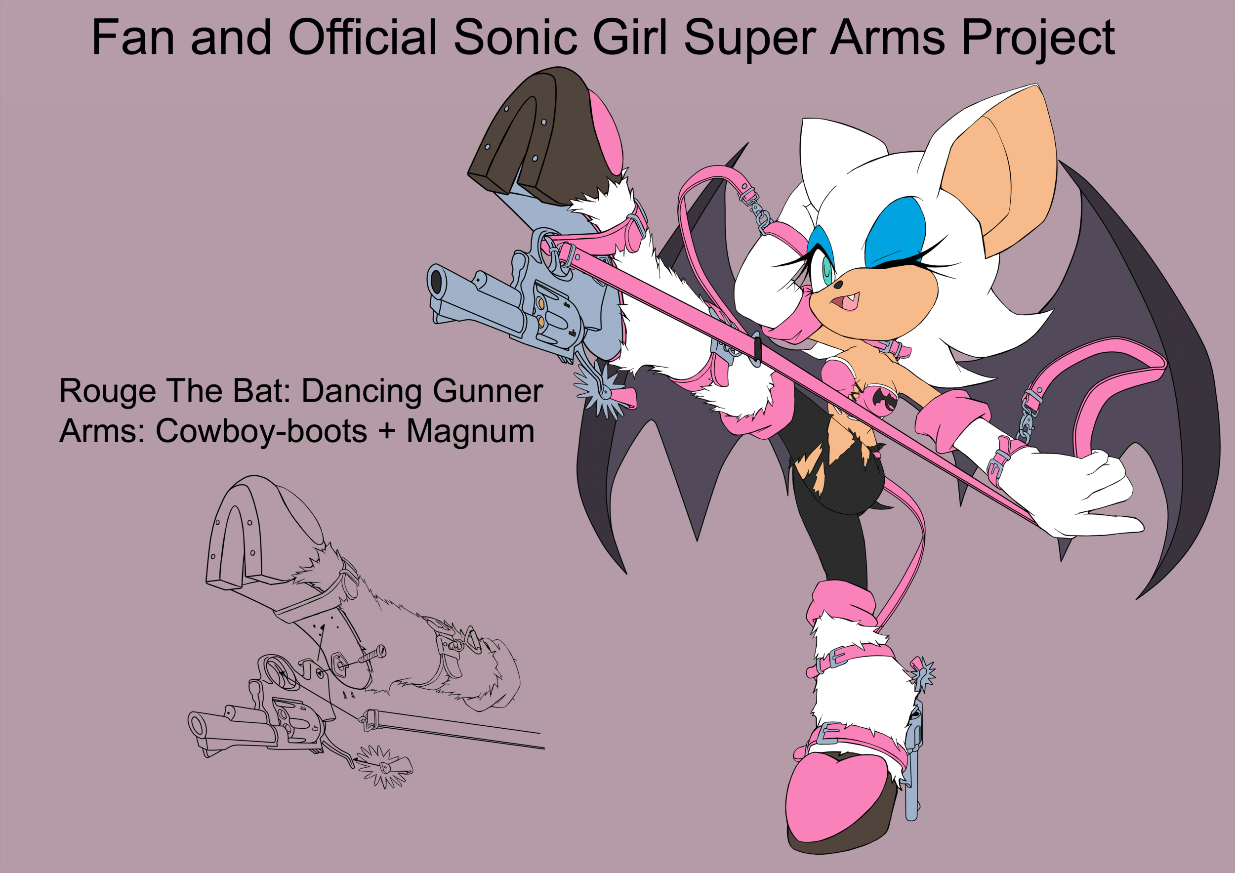 Sonic Rouge Gun SonicSuperArmsProject Rouge The Bat(DesignTest) by skyshek on DeviantArt
