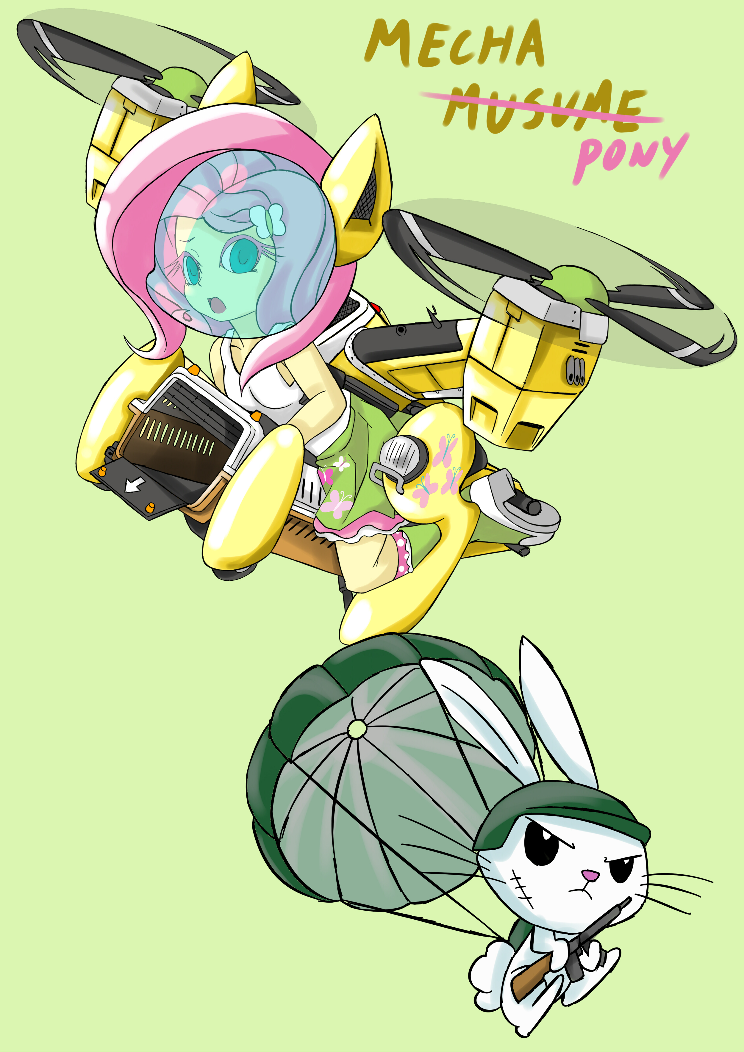 Fluttershy mecha musume(DesignTest)