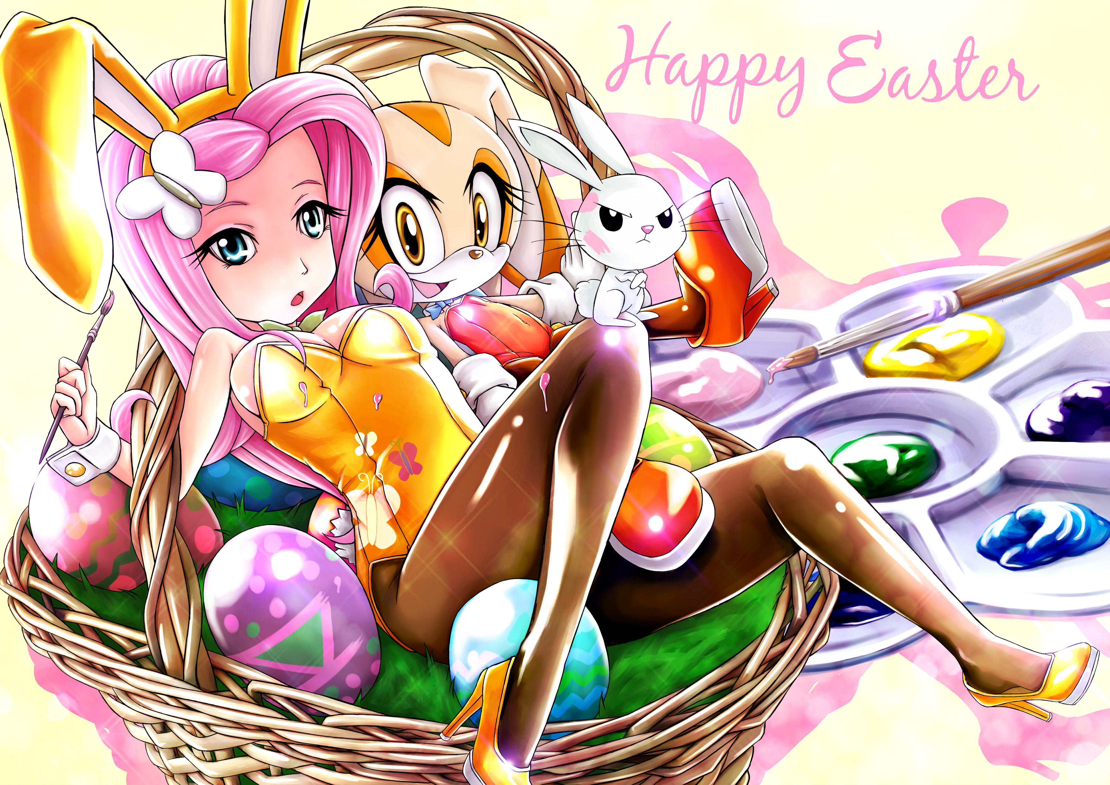 Fluttershy and Cream Easter