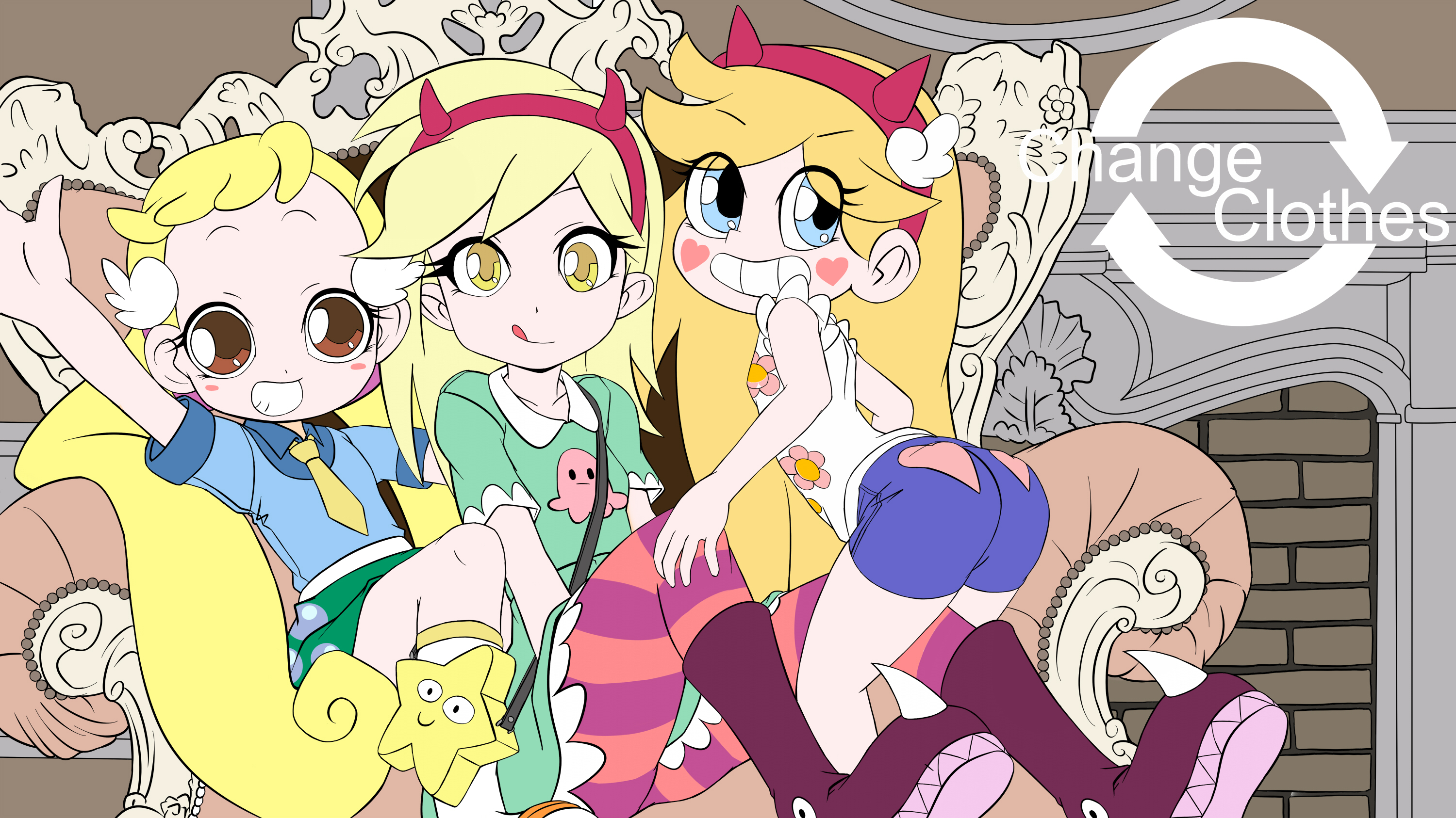 mlp Crazy girls change clothes(DesignTest)