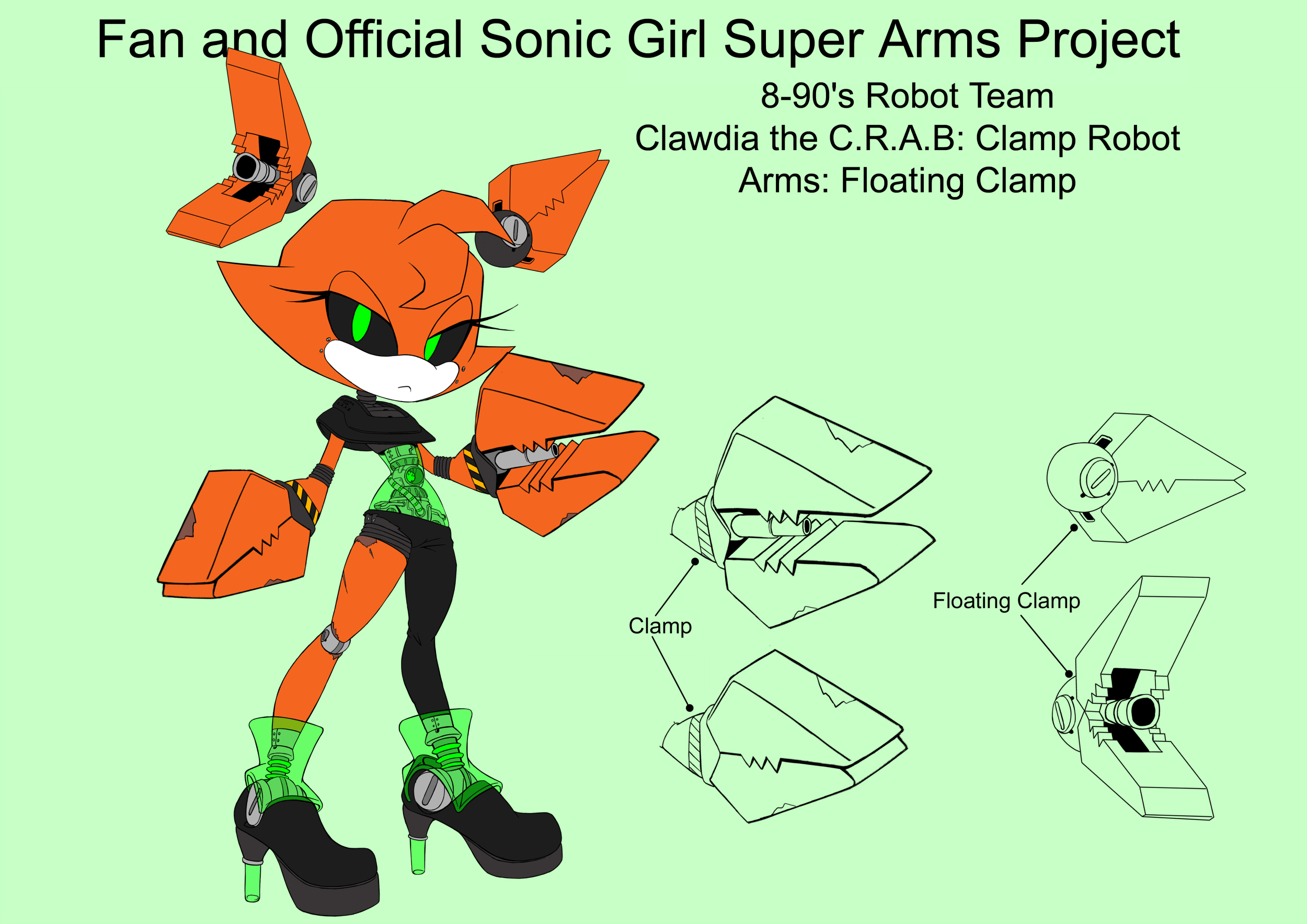 SonicSuperArmsProject Clawdia the C.R.A.B(DesignTe