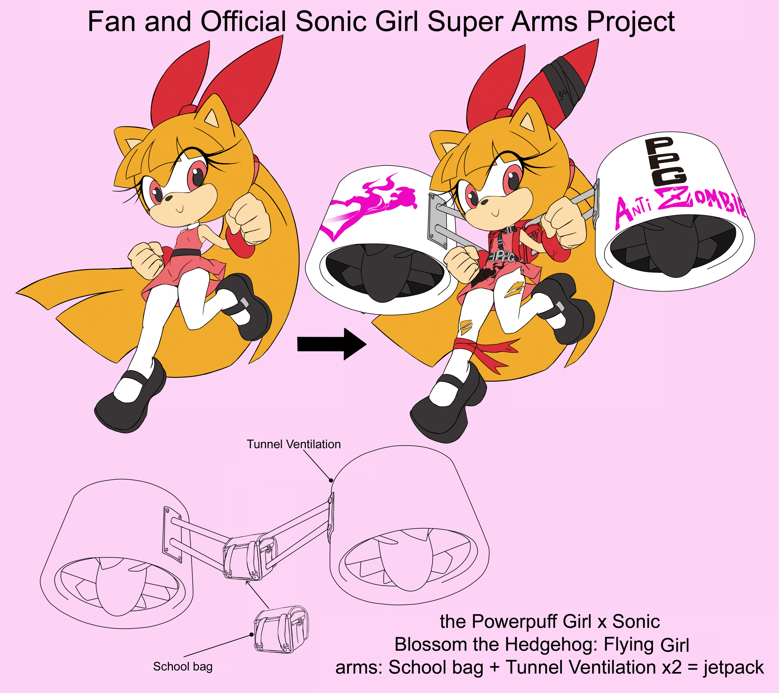 SonicSuperArmsProject  Blossom the Hedgehog(Design