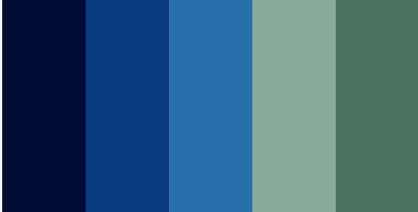 Color Palette Blau Gruen