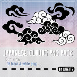 Japanese Clouds PNG Pack