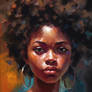 African Girl Acrylic A