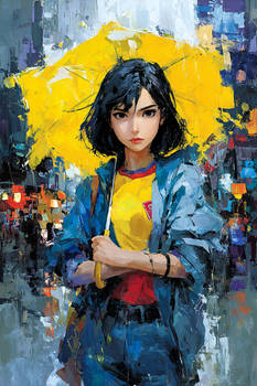 Acrylic Yellow Umbrella