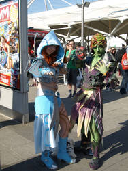 A Human and a Sylvari from Guild Wars 2