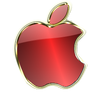Glossy Red Apple Logo