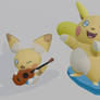 Pikachu and Pichu (Alolan Ver.) 3D model