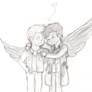 Chibi Destiel.