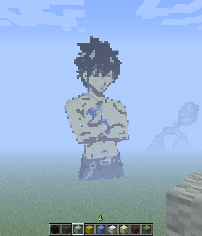 gray -minecraft pixel art