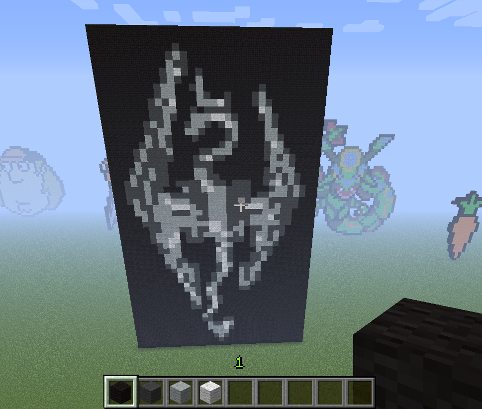 skyrim minecraft pixel art