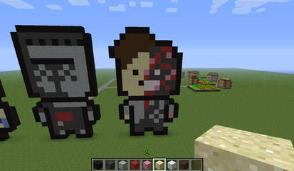 two face - minecraft pixel art