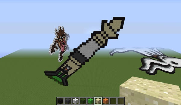 sonic screwdriver - minecraft pixel art