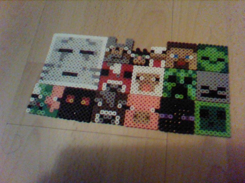 minecraft mobs - perler beads