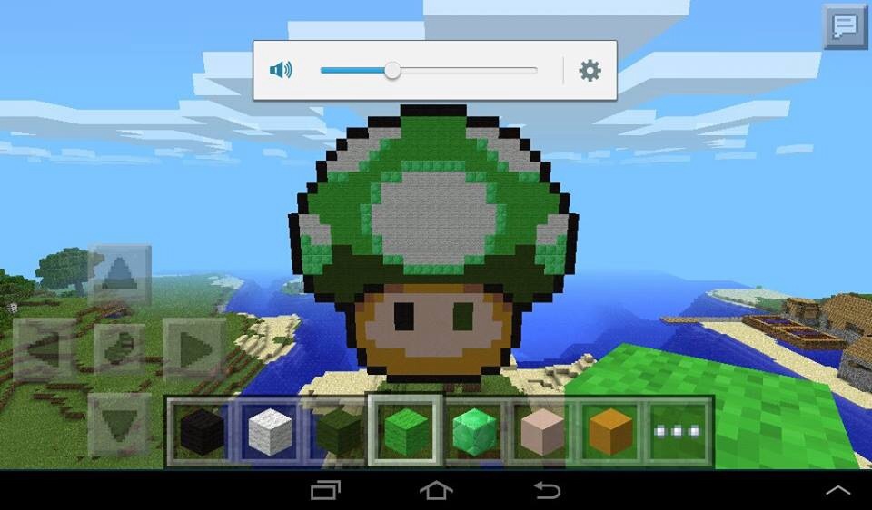 Mario mushroom - minecraft pixel art