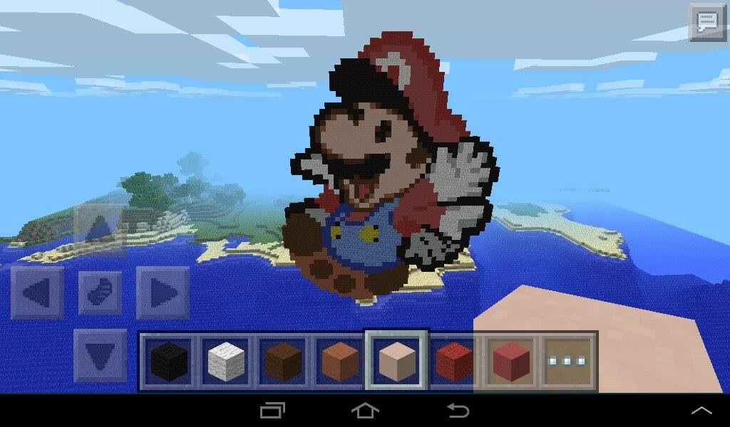 pixel art minecraft mario