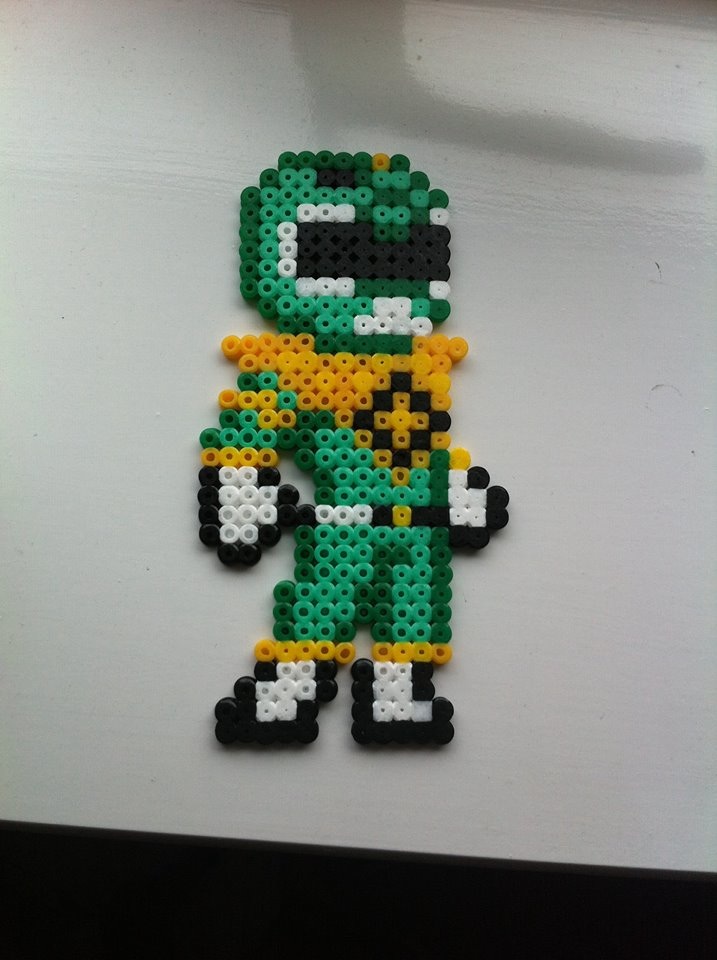 Green power ranger - perler beads