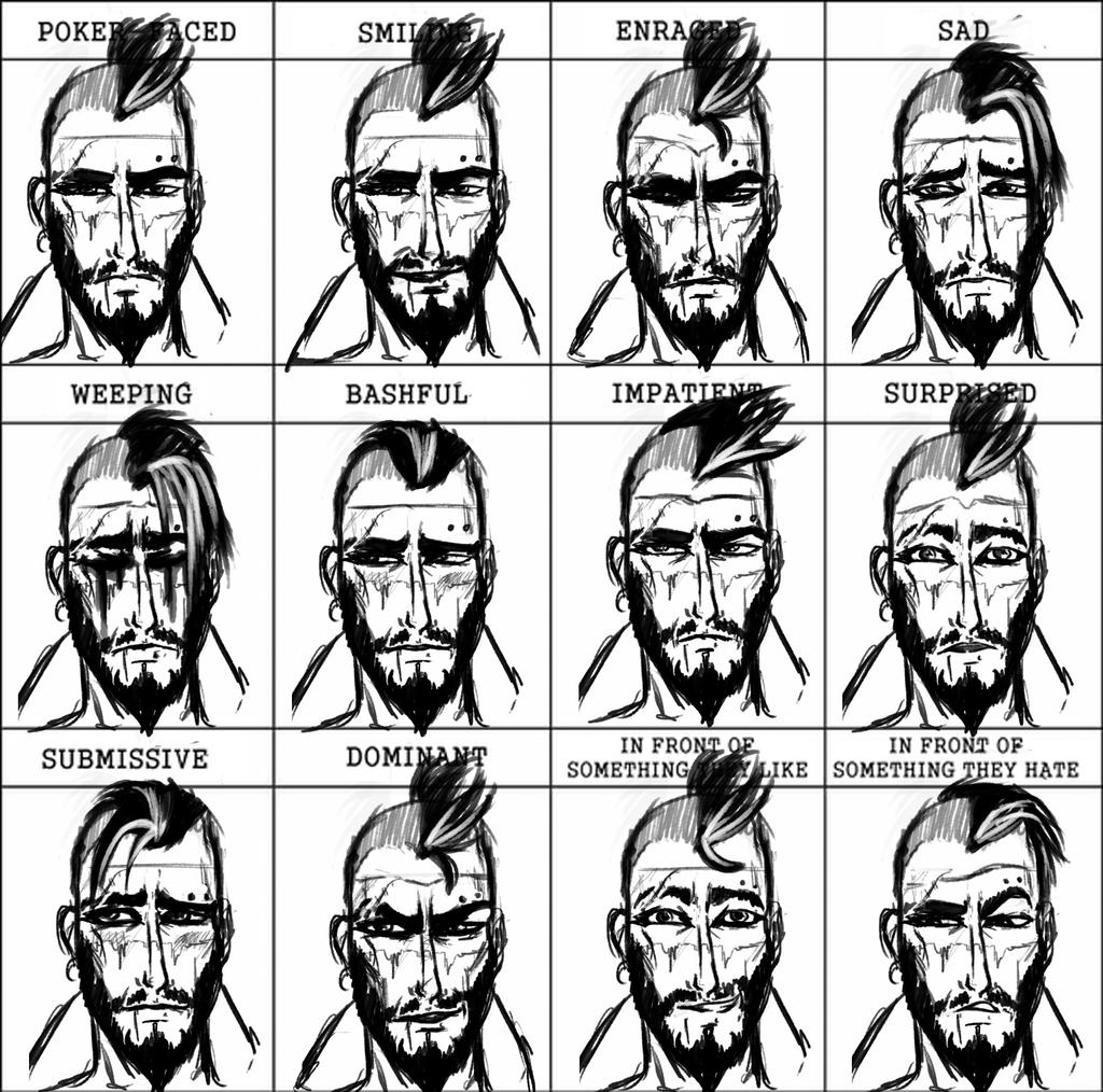 Facial Expressions - December by QueenCordite on DeviantArt