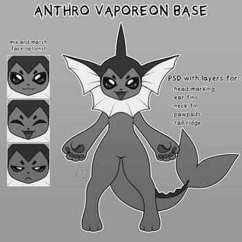 Anthro Vaporeon Base (P2U)