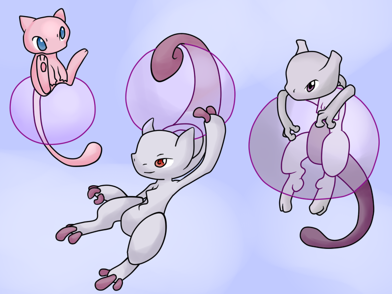 Pokemon Fusion Mew + Mewtwo X by Sketchtablet on DeviantArt