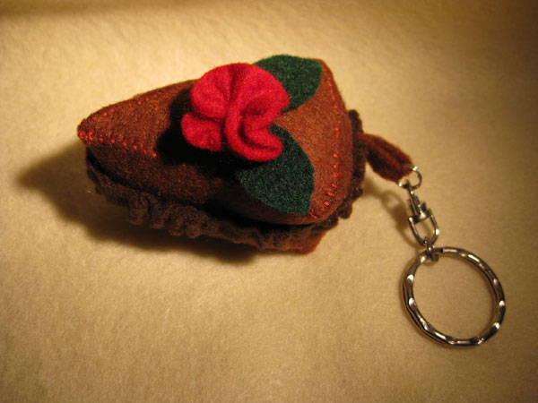 Chocolate Cake Keychain