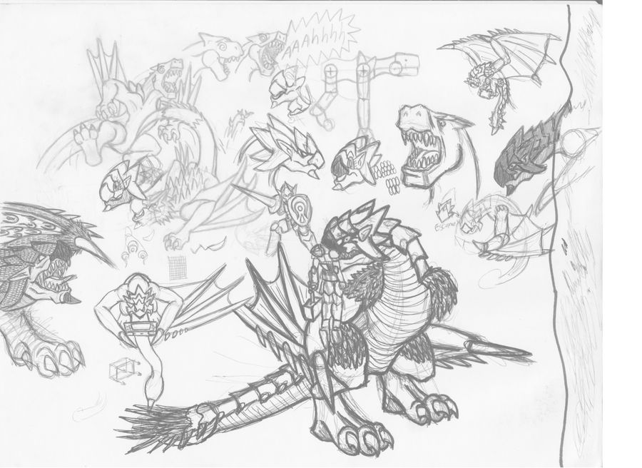 Rathian y variados by SagaX24 on DeviantArt