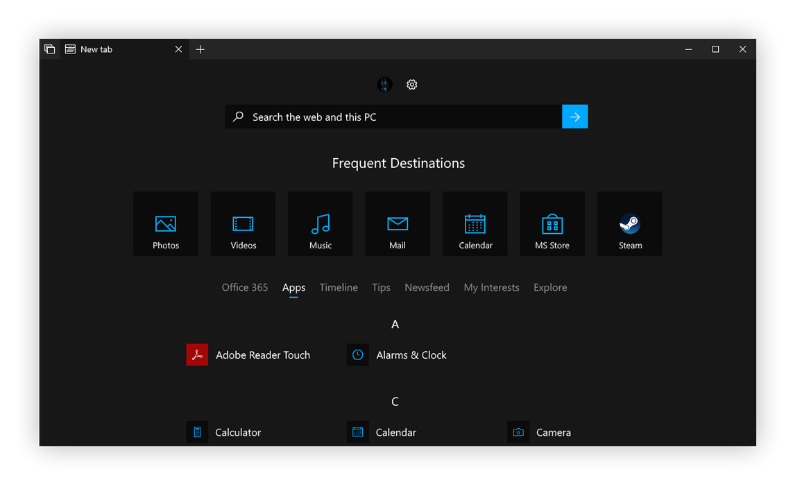 Windows 10 Concept - New Tab Sets and Edge (Dark T by InnocentDalek876 ...