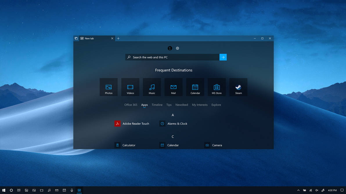 Fluent Design Concept - New Tab Sets and Edge (Dar by InnocentDalek876 ...