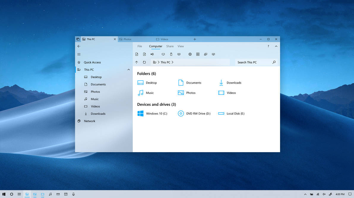 Fluent Design Concept - File Explorer (Light Theme by InnocentDalek876 ...