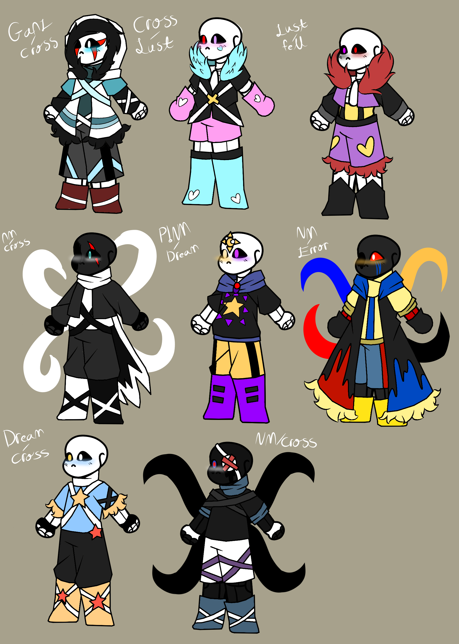 An Ink Sans and Lust Sans fusion based on my head cannons : r/Undertale