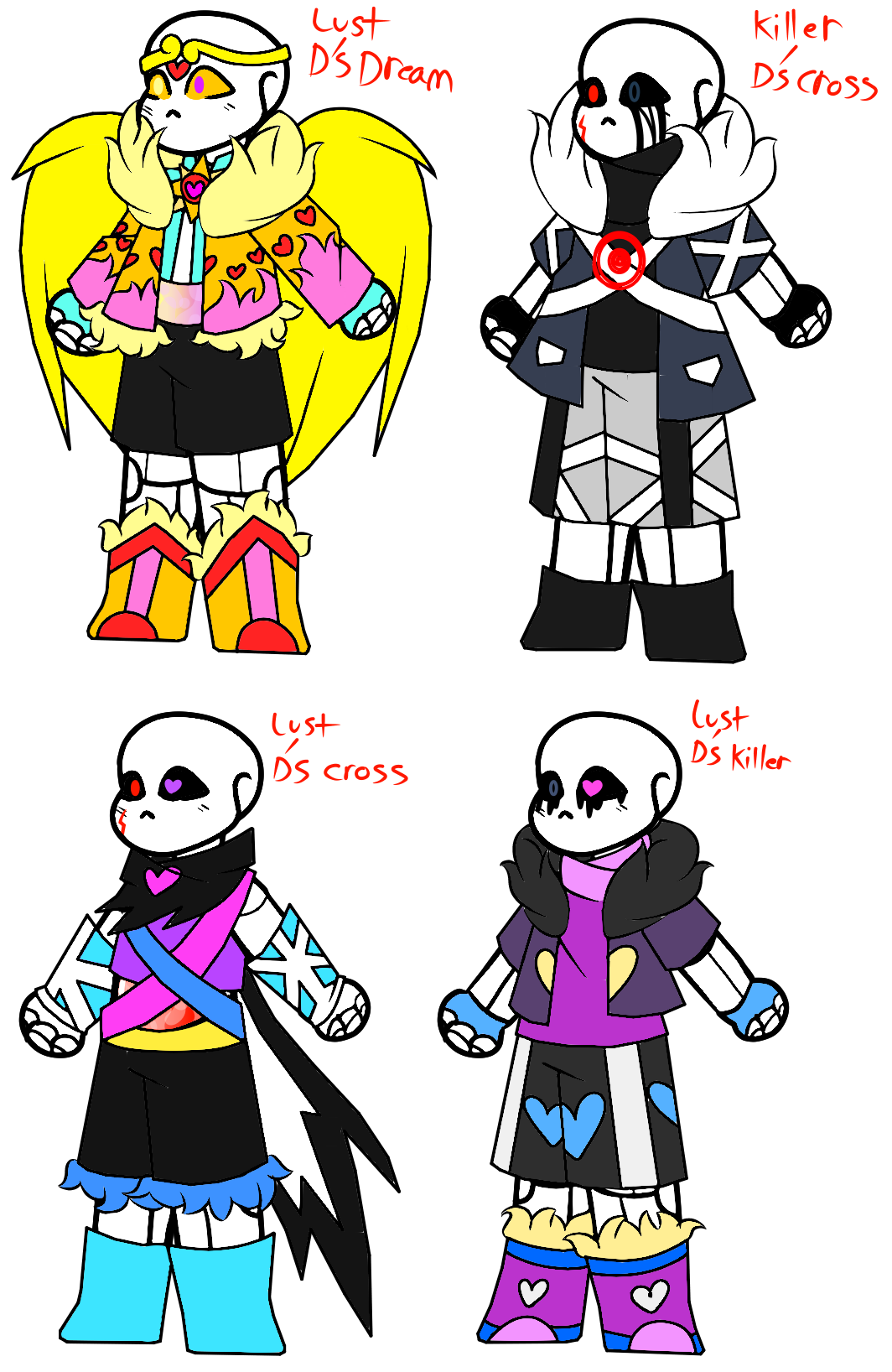 An Ink Sans and Lust Sans fusion based on my head cannons : r/Undertale