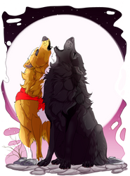 Howling In The Moonlight ych