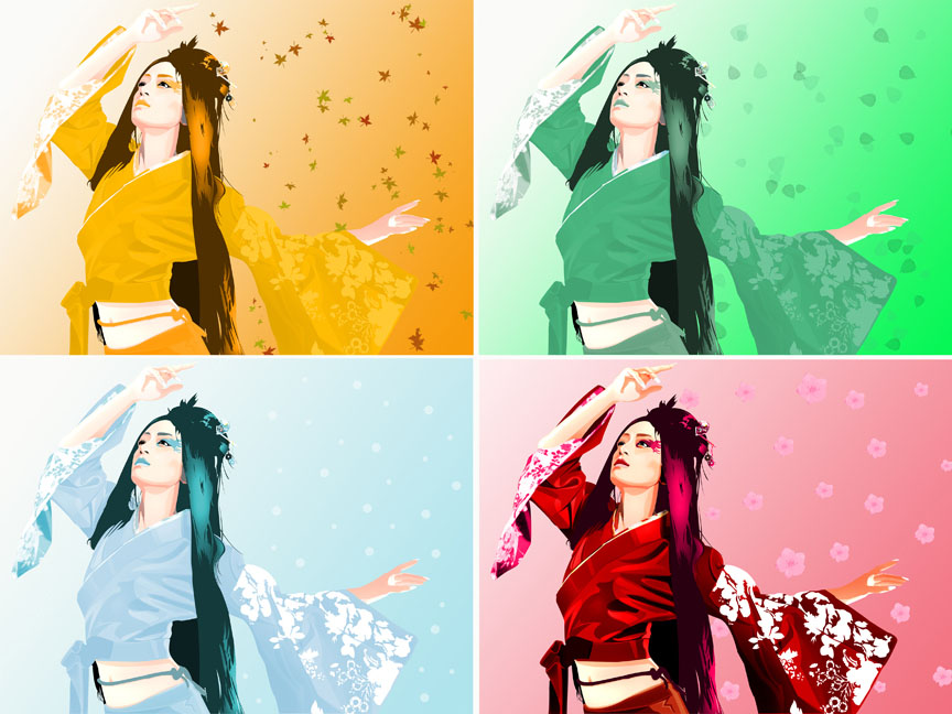 4 seasons kimono