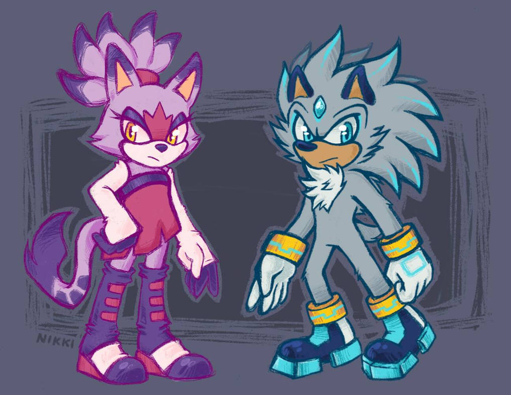 Blaze Keyed Deviantart Blaze and Silver ( concept art version ) by erizosdecolores on DeviantArt