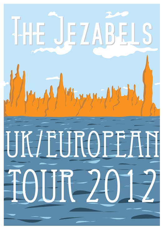 The Jezabels 2012 Tour Poster