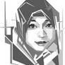 Hijab in Skintone WPAP by Bagusandi