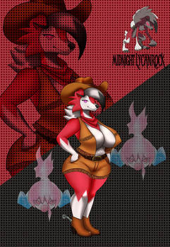 [Auction Closed] Midnight Lycanroc Cowgirl