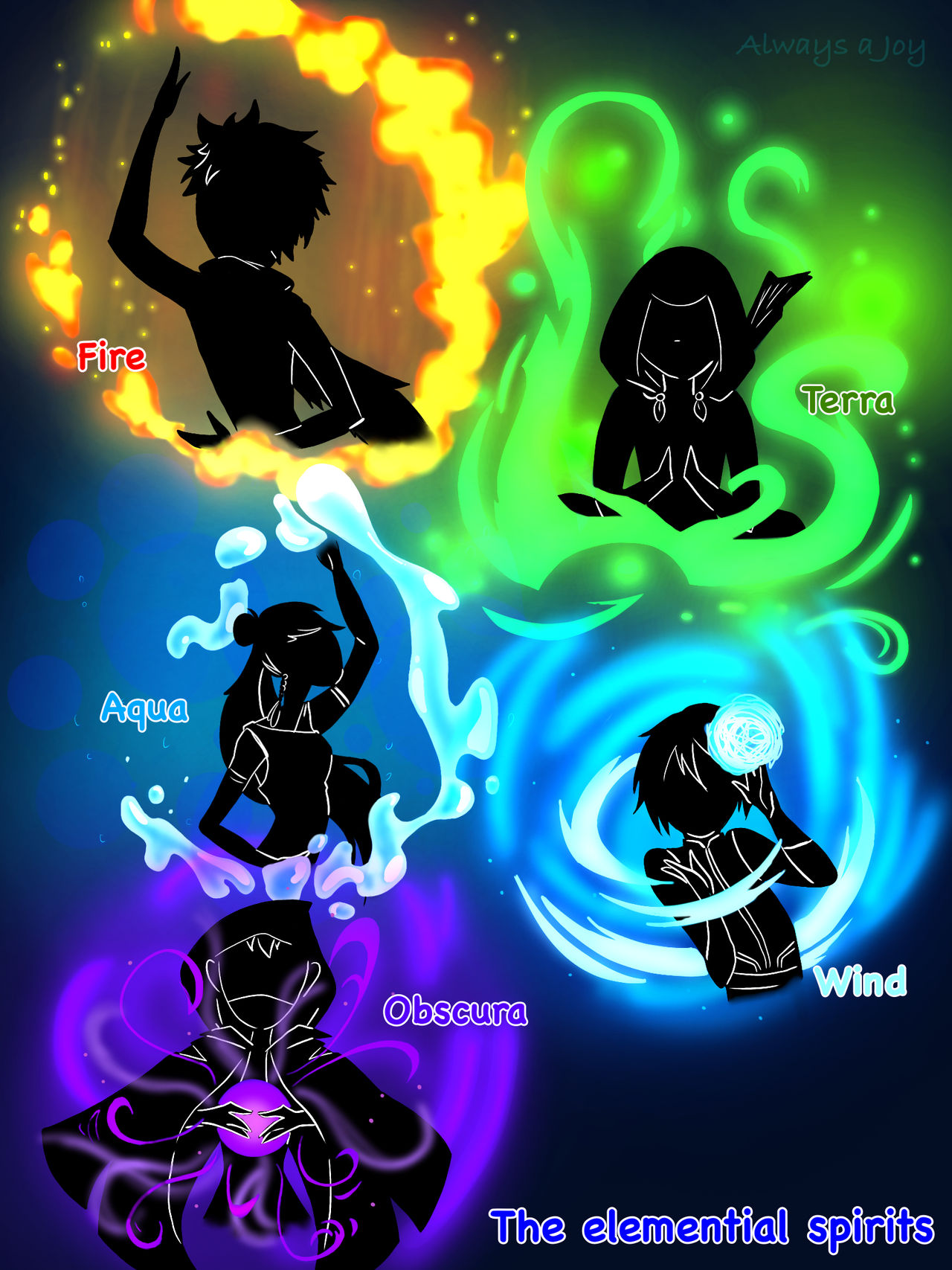 Elemental Spirits by ISABO95 on DeviantArt
