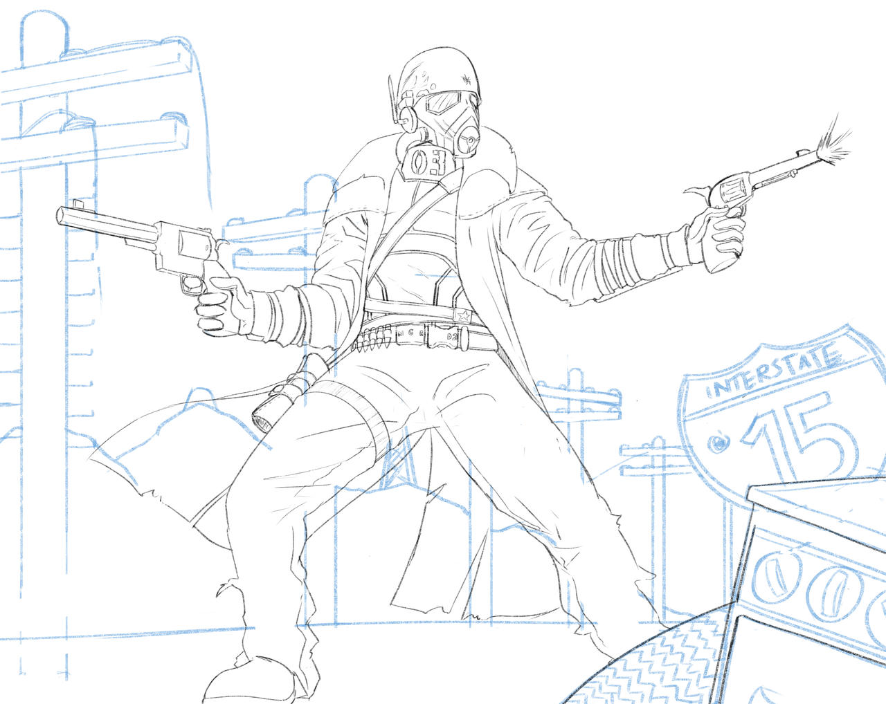 Ncr Ranger Coloring WIP: NCR Veteran Ranger by MarcoFalcon on DeviantArt