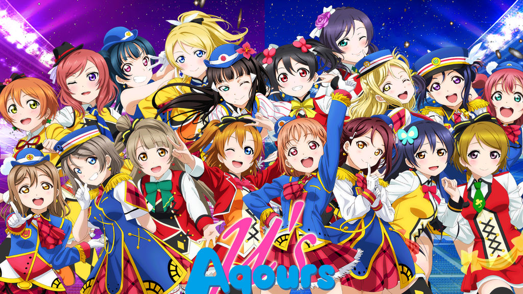Love Live Muse And Aqours Wallpaper Photoshop By Silver8lue On Deviantart Love Live Muse And Aqours Wallpaper Photoshop By Silver8lue On Deviantart