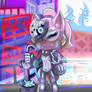Cyberpunk Whisper the Wolf (IDW Sonic)